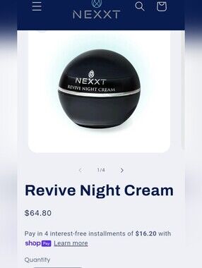NEXXT Revive Night Cream — Black